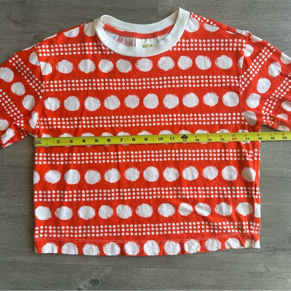 Maeve by Anthropologie cropped top - size XS - orange and white - Picture 2 of 4